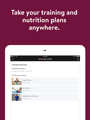 Screenshot of TX Family Fitness