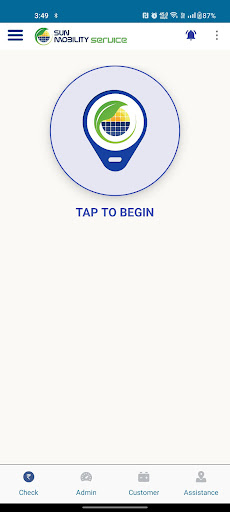 SUN Mobility Service App Screen 3
