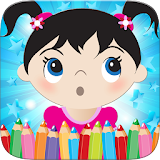 Little Girls Coloring World icon