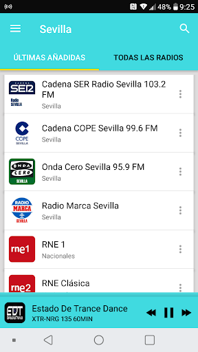 Android application Radio Sevilla screenshort