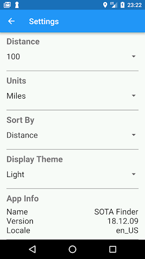 SOTA Finder Screen 3