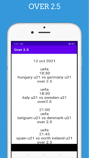 Over 2.5 football prediction Screen 2