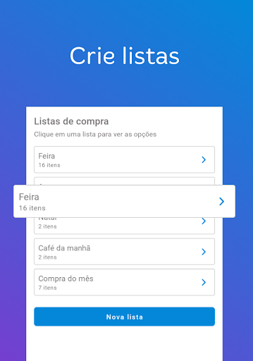 Android application Listwise: Lista de compras screenshort