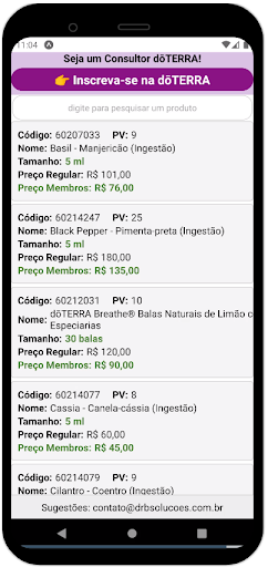 Android application Essencial Fácil Óleos Essenc. screenshort