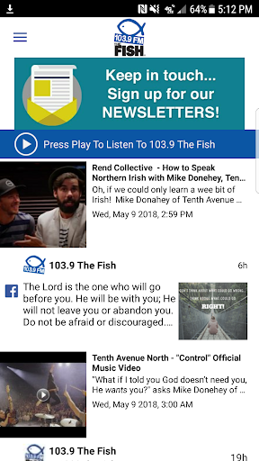 Android application 103.9 The Fish KKFS screenshort
