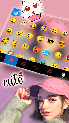 CGI Beauty Girl Keyboard Theme Screen 3