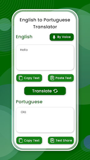 Portuguese English translator Screen 3