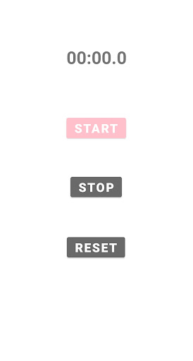 Android application シンプルストップウォッチ screenshort