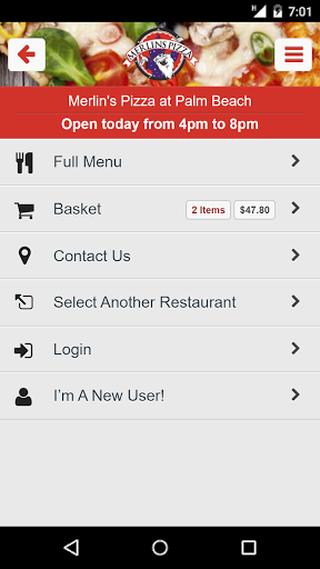 Merlins Pizza Screen 3