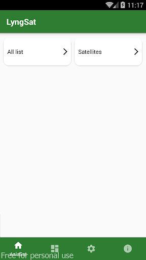 Android application AsiaSat Frequency List screenshort