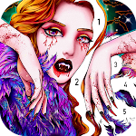 Vampire color by number: Coloring games offline Apk