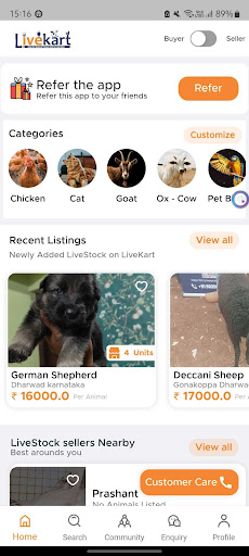 LiveKart | Livestock Market Screen 2