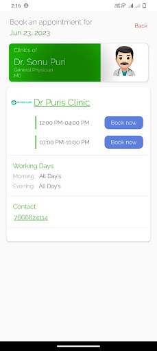 Dr Puris Clinic Screen 2