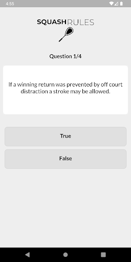Android application Learn Squash Rules screenshort