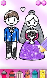 Glitter Wedding Coloring Book – Drawing Pages 3
