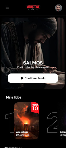 Android application Maratone a Bíblia screenshort