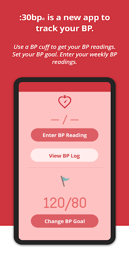 Android application :30BP - Blood Pressure Health screenshort