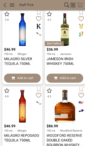 Android application Avon Wines & Spirits screenshort