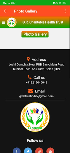 Android application G.R. Charitable Health Trust screenshort
