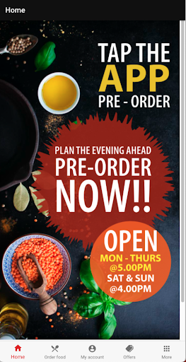 Android application Anika Indian Takeaway screenshort