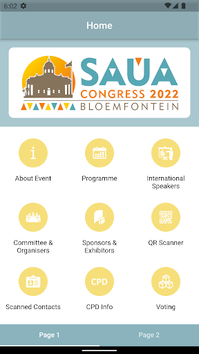 Android application SAUA Congress screenshort