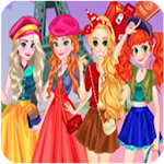 Cover Image of Download Dress up games for girls - Princess Paris Trip 4 APK