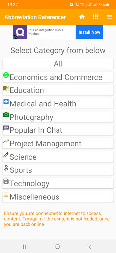 Android application Abbreviations & Acronyms screenshort