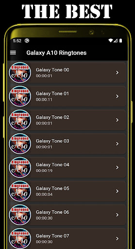 Galaxy A10 Ringtones Screen 2