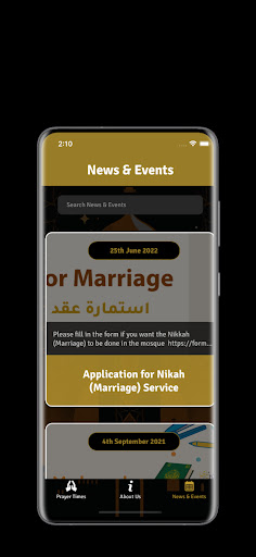 Mosque Prayer App Screen 3