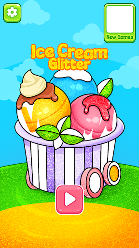 Android application Glitter ice cream coloring screenshort