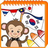 Coloring game - Flags ASIA 1 icon