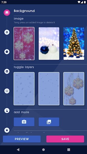 Android application Winter Holiday Snow Wallpapers screenshort