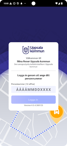 Android application Mina resor Uppsala kommun screenshort