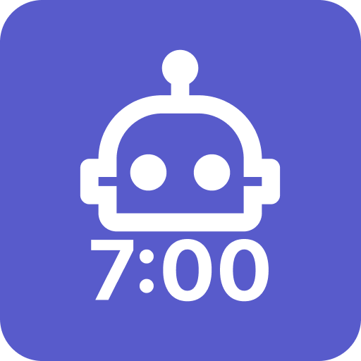 로봇 배경 탁상시계 (Table Clock). logo