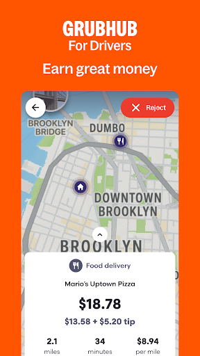 Grubhub for Drivers screenshot 1