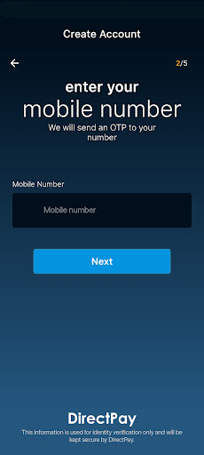 Android application DirectPay screenshort