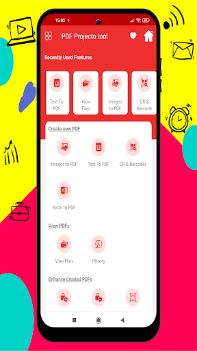 Android application PDF project tool screenshort