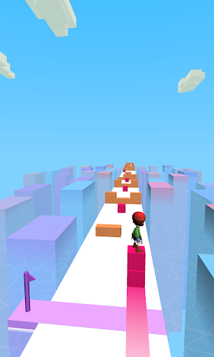 Android application Surfer Boy On Cube 3D screenshort