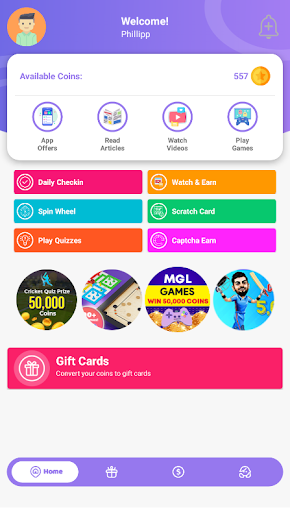 Android application AllinOne - Earn Money Online screenshort