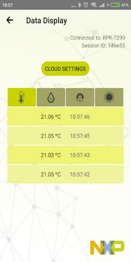 NXP IoT – Weather Station Screen 3