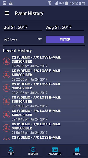 AlarmAccount Screen 3