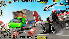 警察のモンスタートラックの車のゲームのおすすめ画像2
