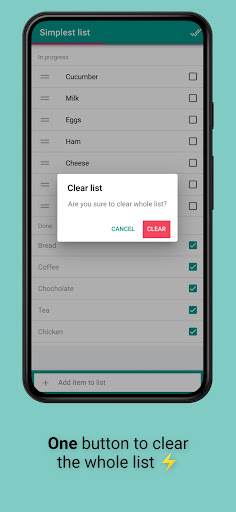 Simplest list Screen 3