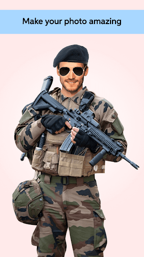 Android application Military Man Photo Editor screenshort