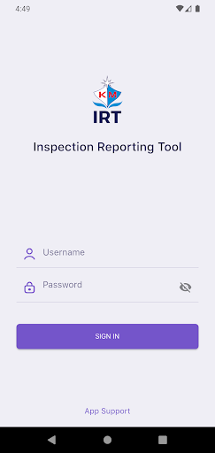 Android application KMS IRT screenshort