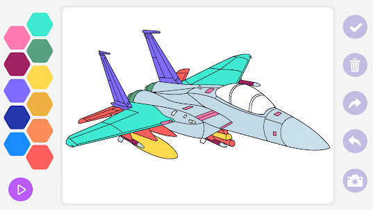 Aircraft coloring book