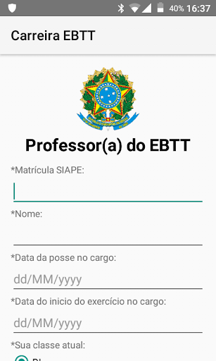 Android application Carreira EBTT screenshort