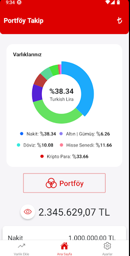 Android application Portföy Takip screenshort