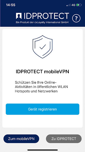IDPROTECT mobileVPN Screen 2
