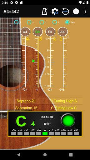 Android application Ukulele Tuner & Metronome screenshort